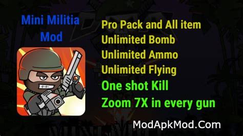 mini militia 7x zoom unlimited ammo and nitro download